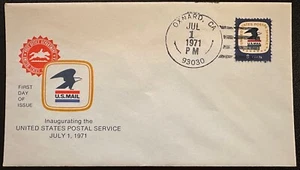 US #1396 FDC 1971 Oxnard CA 4-bar cancel (cat 051247) 7-1-71 *d - Picture 1 of 2