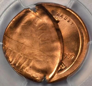 1999 PCGS MS65RD 70% Brockage and Broadstruck Cent Mint Error Devilish Date - Picture 1 of 4
