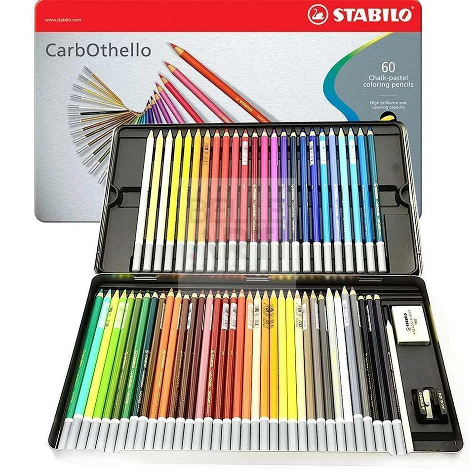 Premium Colouring Pencil - STABILO CarbOthello Pastel Metal Set of 60