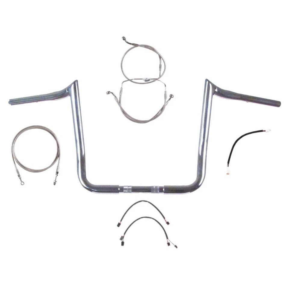 Kit de manillar PrimeApe 2016-2023 Harley Street Glide 1 1/4" cromado 13" sin ABS Foto 1 de 2