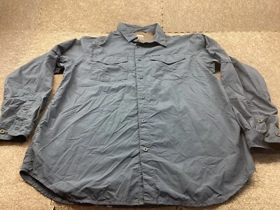 Columbia Titanium Shirt Mens X-Large Blueish GRT Vented Roll Tabs Omni Dry - Image 1 of 4