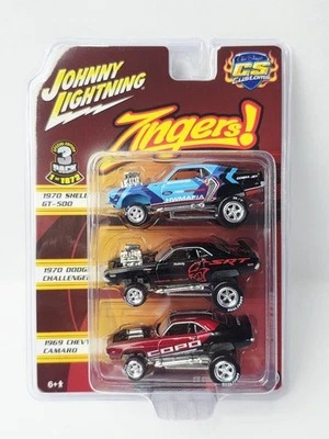 JOHNNY LIGHTNING ZINGERS SHELBY CHALLENGE CAMARO ESPECIAL PAQUETE DE 3 NUEVO BONITO!!! Foto 1 de 2