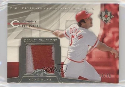 2004 Upper Deck Ultimate Collection Stat /45 Johnny Bench #ST-BE Patch HOF - Image 1 of 2