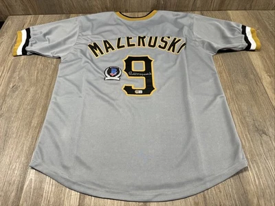 Signed Bill Mazeroski Pittsburgh Grey Baseball Jersey - Beckett COA - Image 1 of 4