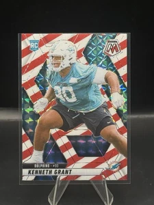 2025 Panini Mosaic - Kenneth Grant Red & White Stripe Prizm Rookie #351 (RC) - Picture 1 of 2