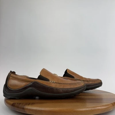 Mocasines cómodos informales de cuero marrón veneciano Cole Haan Tucker para hombre talla 10,5 M Foto 1 de 4