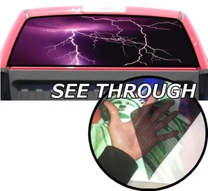 P33 Lightning Rear Window Tint Graphic Decal Wrap Back Pickup Graphics - Picture 1 of 5