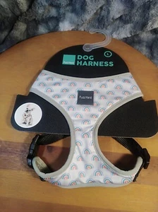 NEW FuzzYard Dog Harness Rainbows Machine Washable Size Large  - Picture 1 of 5