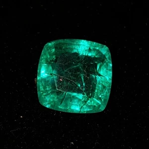 Gema de corte cojín de piedras preciosas sueltas esmeralda colombiana verde natural certificado de 8,52 quilates - Imagen 1 de 9
