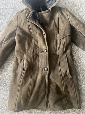 Vintage Suede and Faux Fur Coat - Image 1 of 4