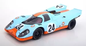 1/12 Scale Porsche 917 1970 Spa #24 GULF Livery Diecast Model Car by Norev - Picture 1 of 3