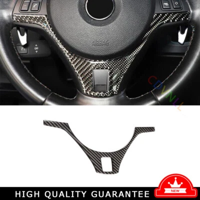Cubierta del marco del volante del coche para BMW M3 E90 2008-2013 vinilo fibra de carbono Foto 1 de 4