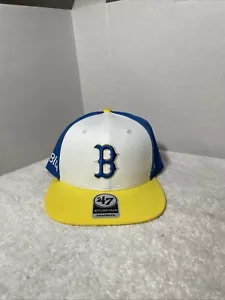 ‘47 Brand Boston Red Sox City Connect Yellow Adjustable Snapback Hat - Picture 1 of 4