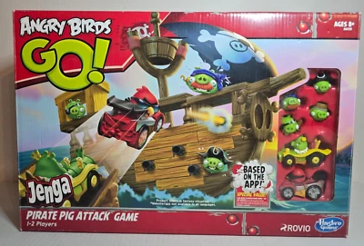 Angry Birds Go! Pirate Ship Pig Attack Game Jenga Hasbro Open Box - Image 1 of 4