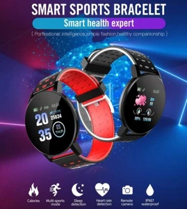 Waterproof Bluetooth Sports Smart Watch Heart Rate Sleep Monitor for iOS Android - Picture 1 of 17
