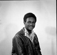 Vintage Negative B&W Med Format 1970's Yearbook Photo Teen Black Boy Student #79