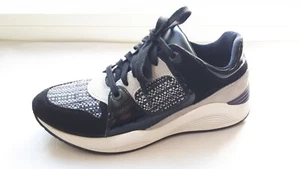 Geox Respira Sneaker Gr. 39 UK 6 Leder/Textil Schwarz/Grau - Bild 1 von 7