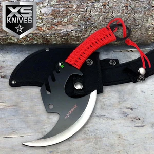 11" ZOMBIE HUNTER RED Survival TOMAHAWK Full Tang Throwing AXE Camping HATCHET - Picture 1 of 6