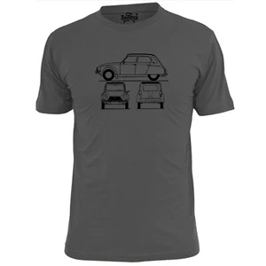Camiseta para hombre Citroen Dyane Blueprint coche retro motor clásico - Imagen 1 de 2