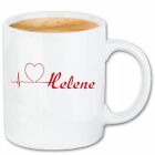 Kaffeetasse I Love Helene Keramik Hhe 9,5cm & 8cm Durchmesser 330 ml in Wei