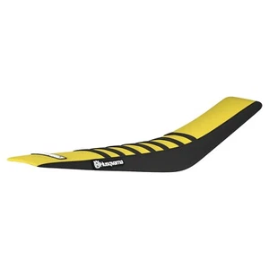2016-2018 Husqvarna 125-450 FC TC seat cover BLACK/BT YELLOW/BLACK #134 LOGO - Picture 1 of 5