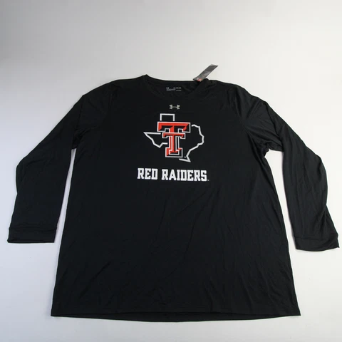 Texas Tech Red Raiders Under Armour HeatGear Long Sleeve Shirt Men's Black New Cover