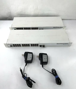 LOT 2x MikroTik CRS326-24G-2S+RM Cloud Router Switch **USED TESTED ALL PORTS! - Photo 1/15