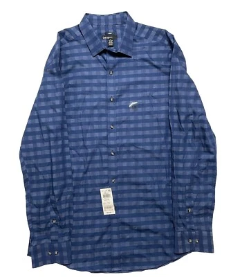 Camisa de vestir Bar 111 nueva con etiquetas ajustada elástica con botones-azul L-16-16 1/2”- 34/35 Foto 1 de 4