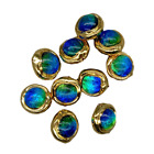 Vente en gros 10 pièces connecteur en verre bleu Murano perle d'espacement pour la fabrication de bijoux à faire soi-même