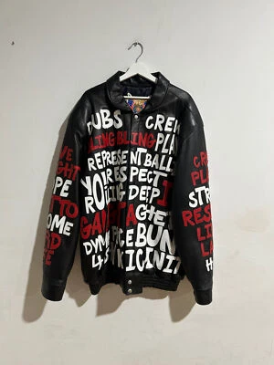 JEFF HAMILTON HIP HOP RAP MUSIC LYRICS ALL OVER ALL LEATHER ONE OF A KIND JACKET - Image 1 of 4