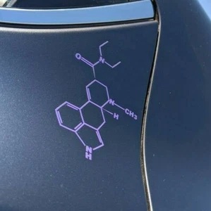Calcomanía de vinilo para ventana de estructura química LSD pegatina ácido - Imagen 1 de 2