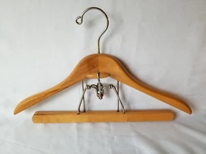 Vintage Wood Setwell Suit Hanger Jacket & Pants/Skirt USA - Picture 1 of 7