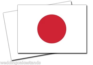 CALCOMANÍAS DE VINILO BANDERA JAPONESA Japón 3 pulgadas paquete de 4 - Imagen 1 de 1