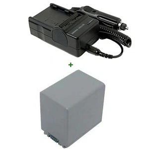 Battery + Charger for NP-FP90 SONY DCR-DVD92E Handycam Rechargeable Lithium-ion - Picture 1 of 4
