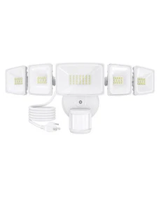 55W 5500LM LED Security Lights Motion Sensor Light Outdoor, 5 Heads Plug in F... - Picture 1 of 8