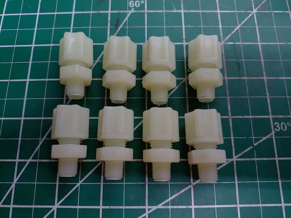 (8) Jaco 10-5-2-K-O 5/16" OD Tube Compression x Male 1/8" NPT PVDF - Image 1 of 1