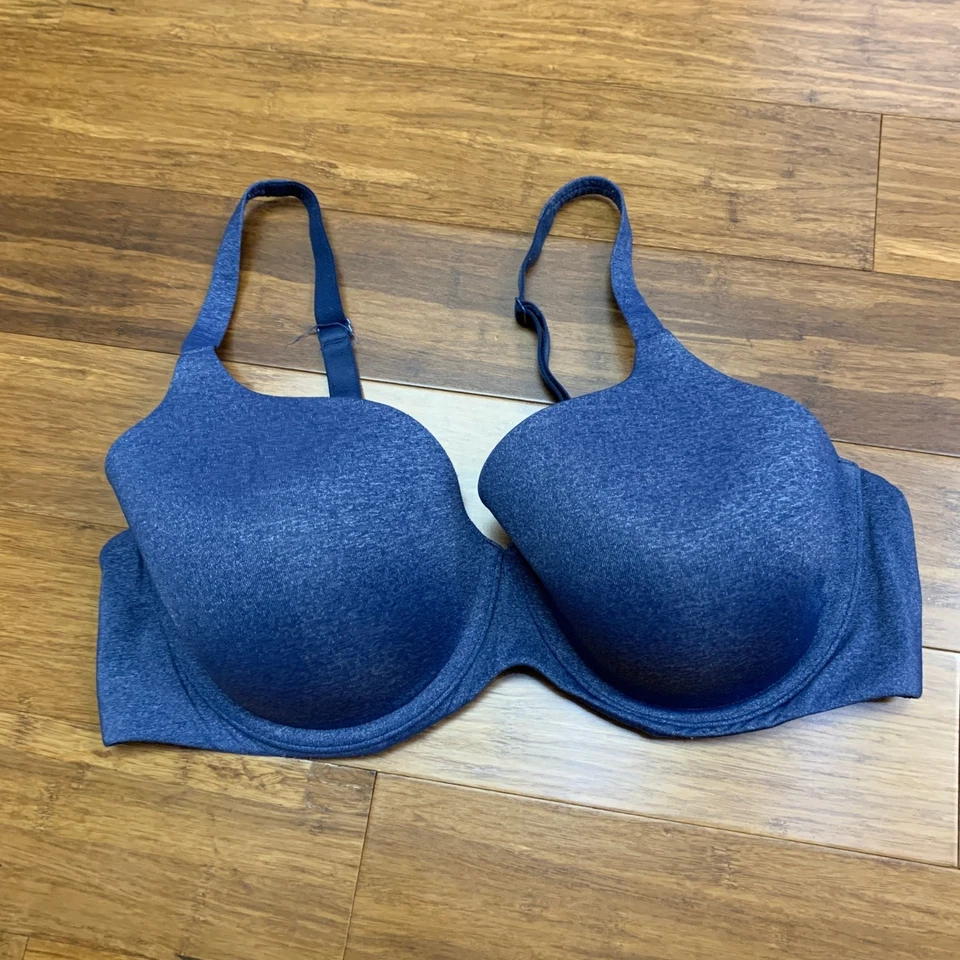 Ambrielle Everyday Full Coverage Bra Size 40C Blue Adjustable Back Closure - Image 1 of 4