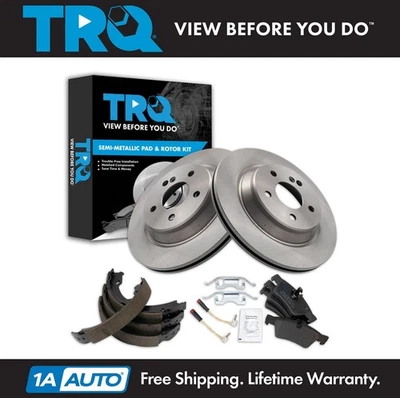 Kit de pastillas de freno trasero y rotor TRQ para Mercedes-Benz CL500 2003-2006 S430 S500 2003 Foto 1 de 4