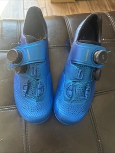 Shimano Shoes XC9 Carbon S-PHYRE SH-XC902 Mountain Bike - Blue Size 40.5 7.2 - Picture 1 of 4