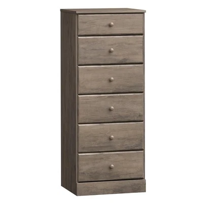 Prepac Astrid 19.75 in. 6-Drawer Engineered Wood Lingerie Chest in Drifted Gray - Image 1 of 4