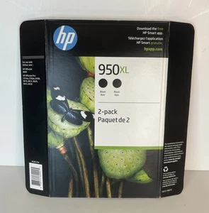 2 Pack Genuine HP 950XL Black Ink Cartridges - BRAND NEW - EXP. Jan. 2024 - Picture 1 of 3