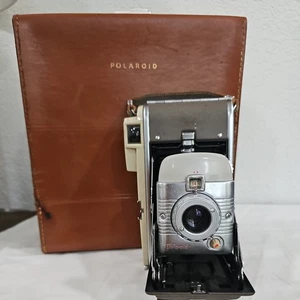 Cámara terrestre Polaroid modelo 80A vintage con estuche original - Imagen 1 de 11