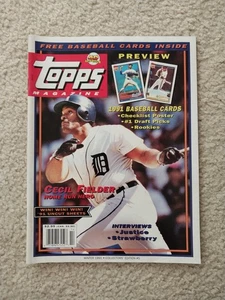 Topps Magazin Cecil Fielder - OHNE Bonuskarten Winter 1991 - Bild 1 von 4
