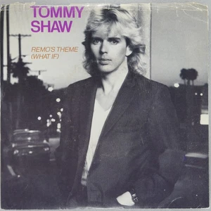 TOMMY SHAW Remo'S Theme (What If) A&M AM-2773 VG+ 45 RPM 1985 Pop Rock 7" - Imagen 1 de 6