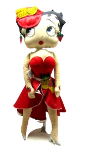 Betty Boop Plush Doll Extra Large King Feature Syndicate w/ Metal Stand Vtg 18" - Picture 1 of 11