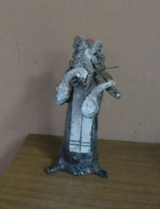 Croatian Handmade Fiddler on the Roof 12" Statue Ceramic Klezmer Figure Alhena - Picture 1 of 8