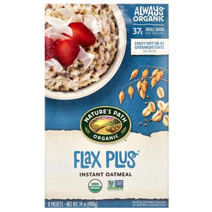 Organic Instant Oatmeal, Flax Plus, 8 Packets, 14 oz (400 g) - Picture 1 of 2