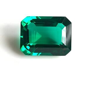 8x10mm Lab Emerald Loose Gemstone Octagon Faceted Gemstone for Jewelry Making