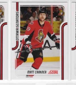 Matt Carkner 11-12 Panini Score Hockey Base Common #333 Ottawa Senators - Imagen 1 de 1