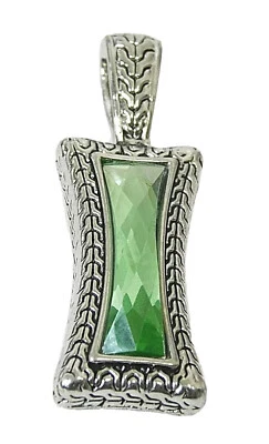 Lia Sophia “Isla Griega” Grifo Verde Centro Tono Plata Colgante Slide Foto 1 de 4